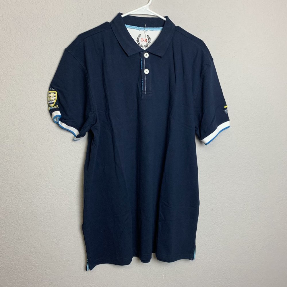 T R Premium Polo Shirt (Navy)